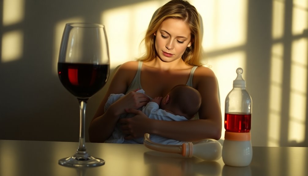 alcohol risks during breastfeeding
