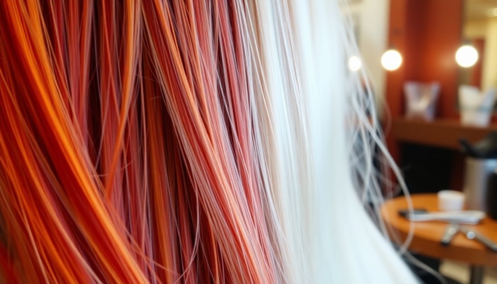 bleaching alters hair color