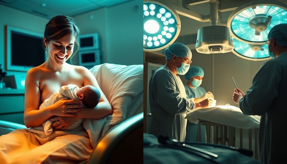 cesarean vs natural birth