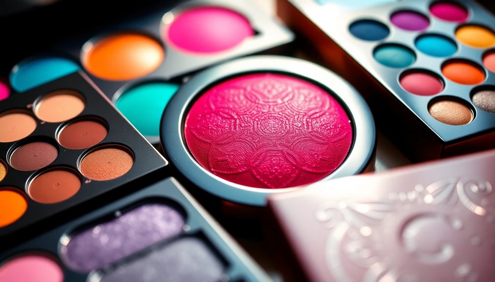 colorful makeup palette collection