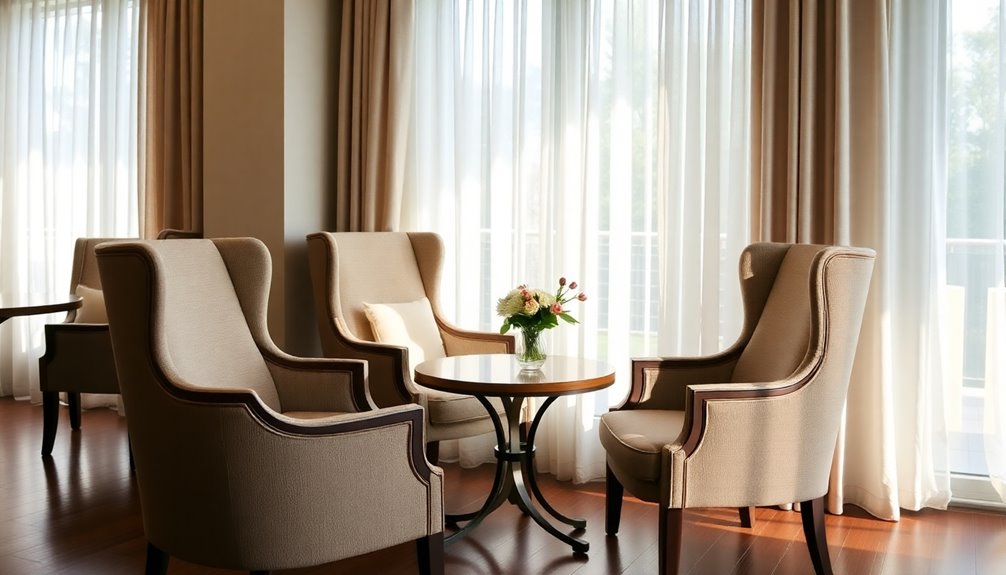 cozy supportive dining seating