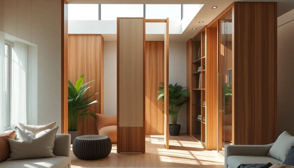 designated spaces with dividers