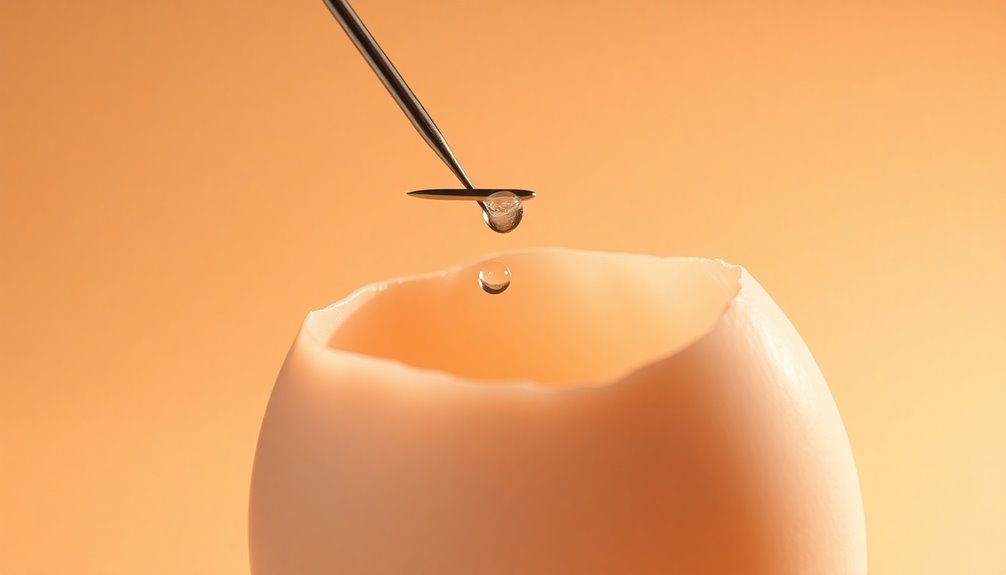 egg cracking needle surprise