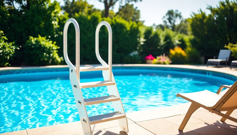 elderly friendly pool ladder features