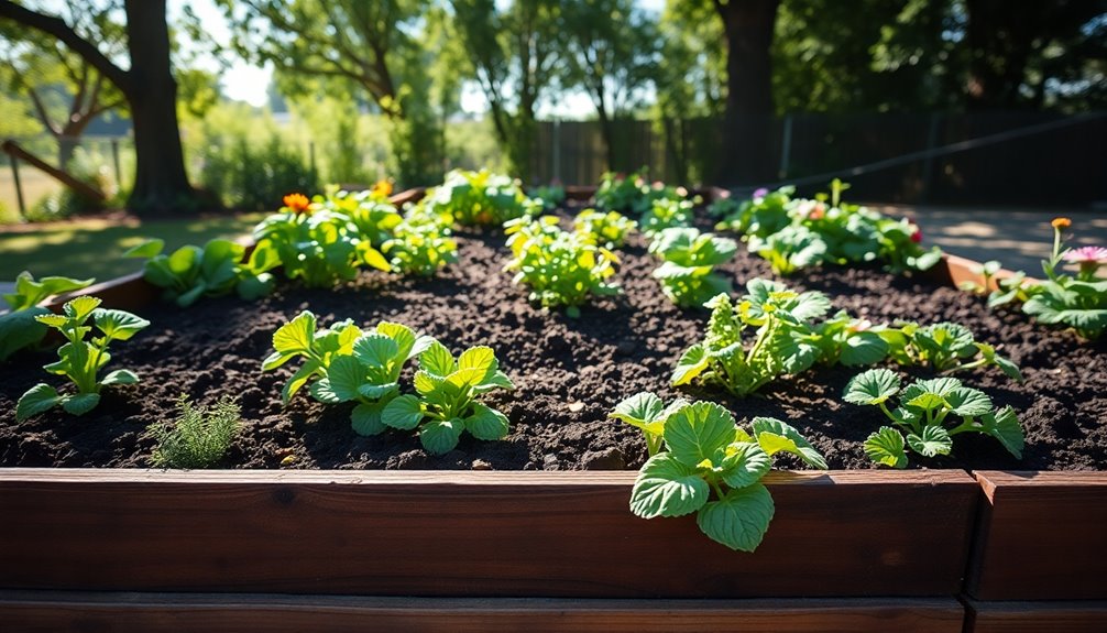 elevated garden planting area