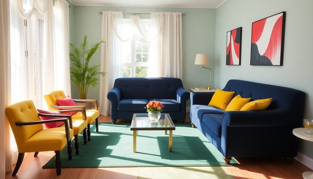 employ vibrant color contrasts