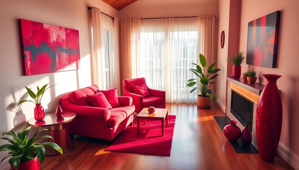 energizing red color palette
