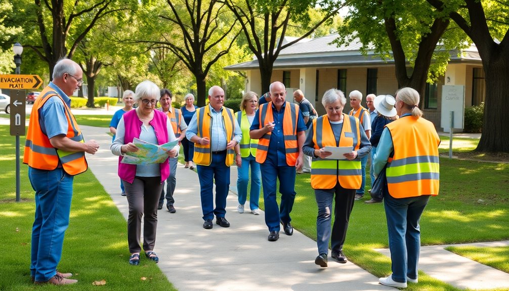 evacuation route practice drills
