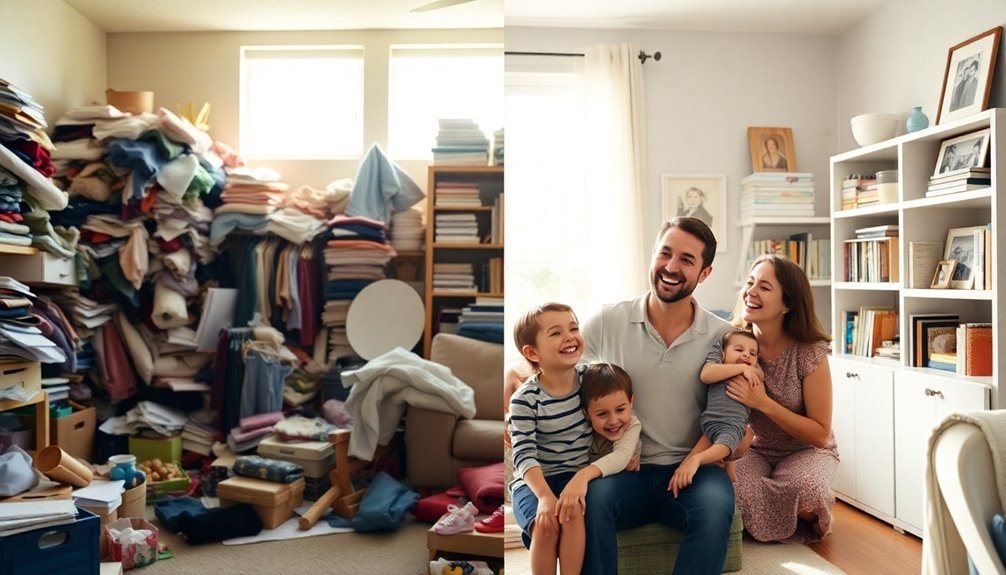 family inspires decluttering efforts