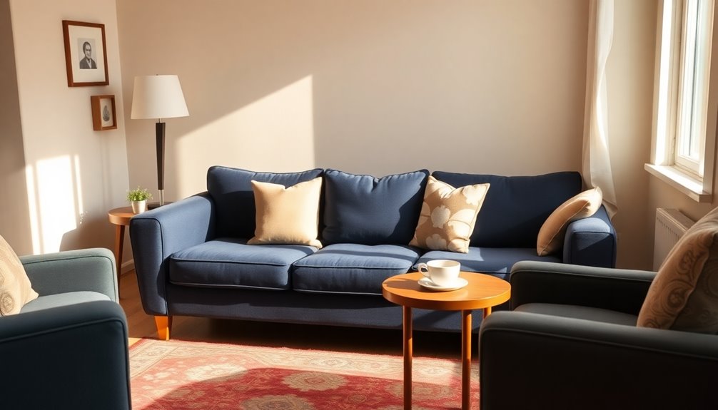 firm cushioned armrest sofas