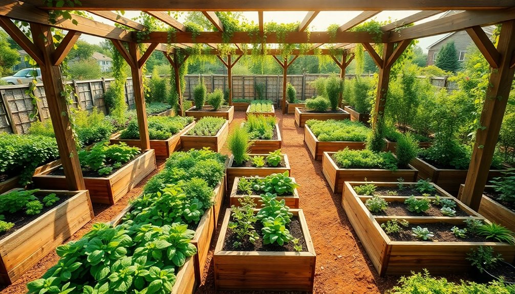 garden structure with trellis