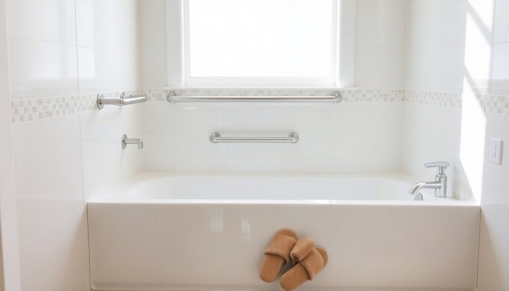 grab bars for support