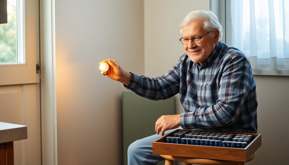 light bulbs and batteries