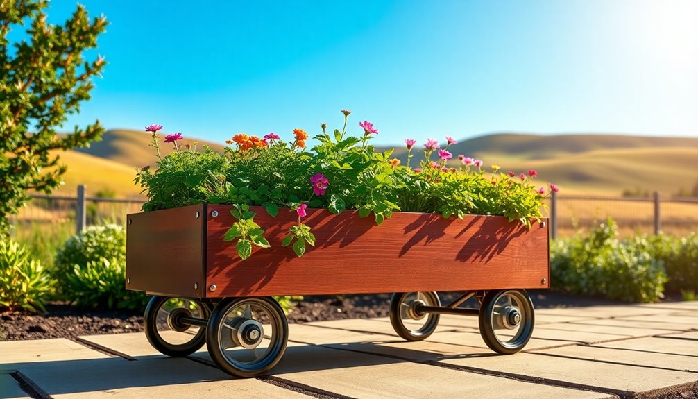 mobile raised garden bed