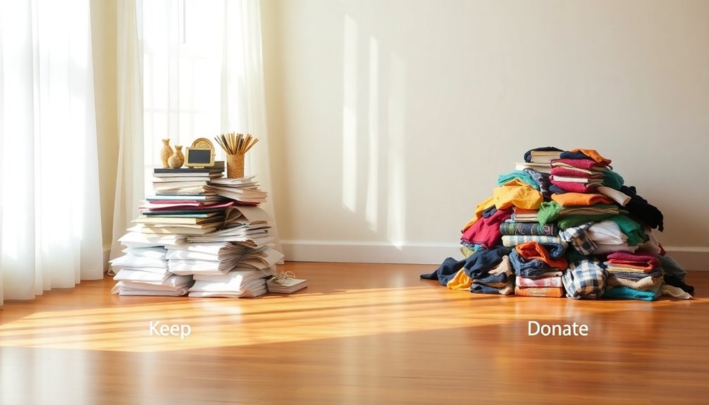 organize belongings into categories