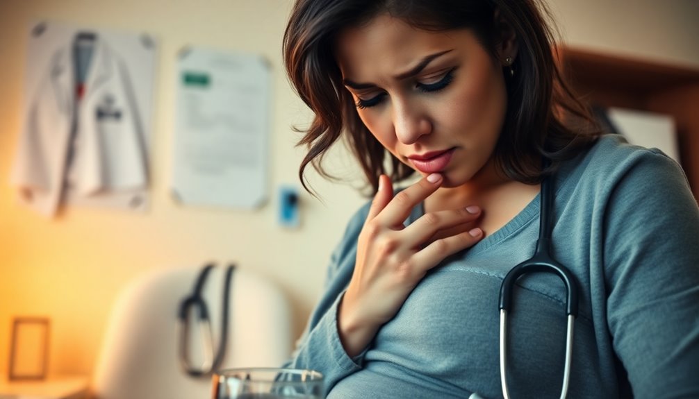 pregnancy related throat infection diagnosis