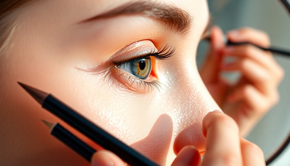 preparing eyes for eyeliner