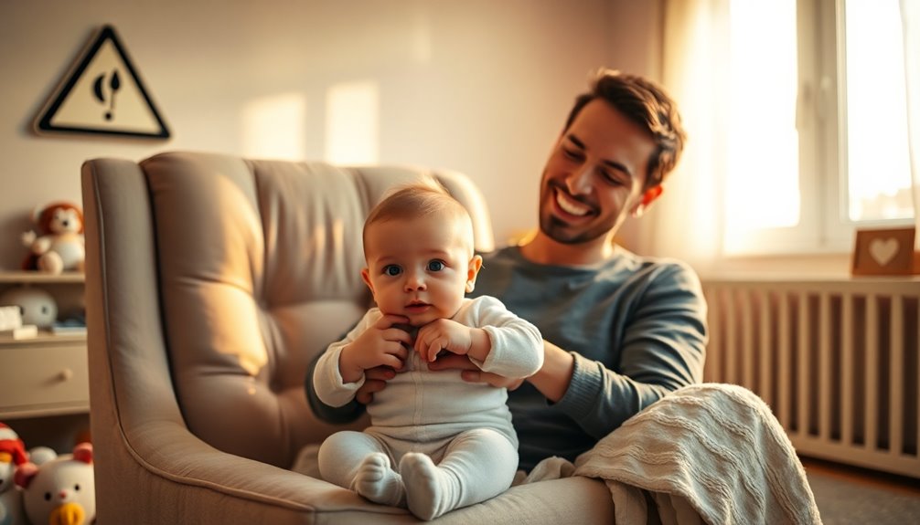 risks of upright baby rocking