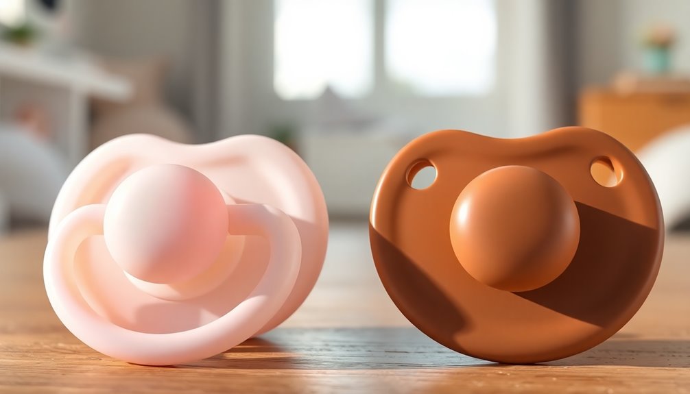 silicone vs rubber pacifiers