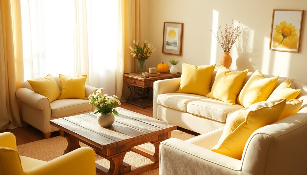 soft subdued yellow tones