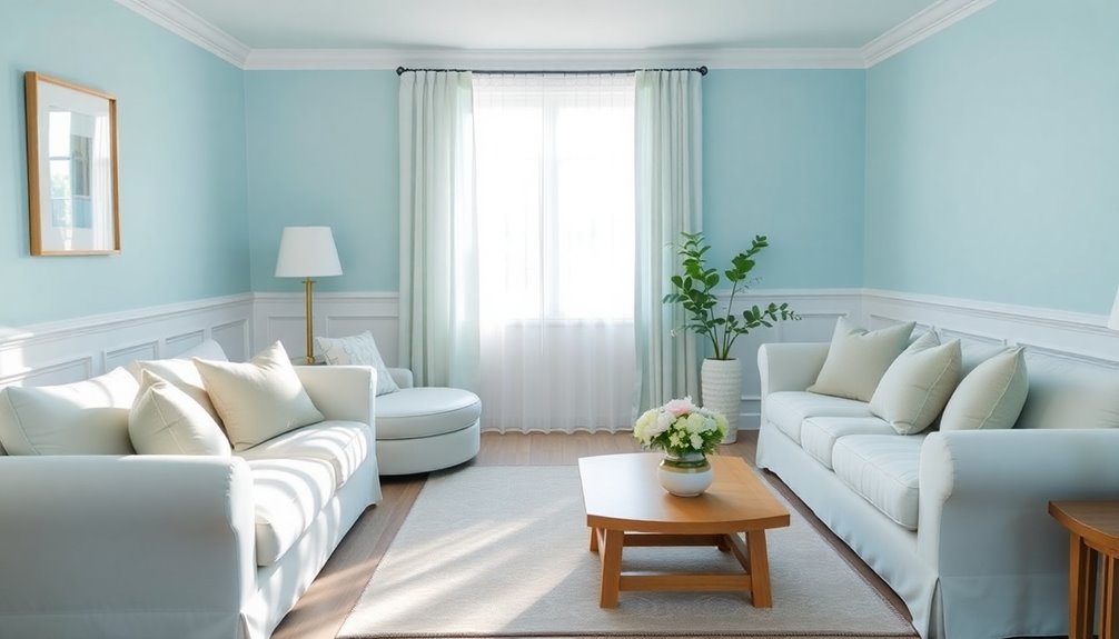 soothing shades of blue