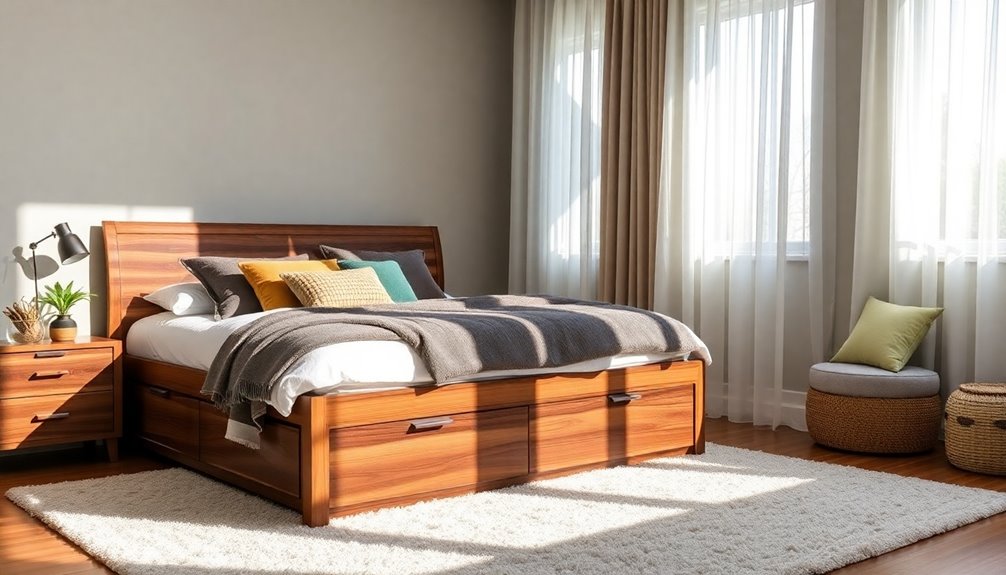 storage equipped bed frames