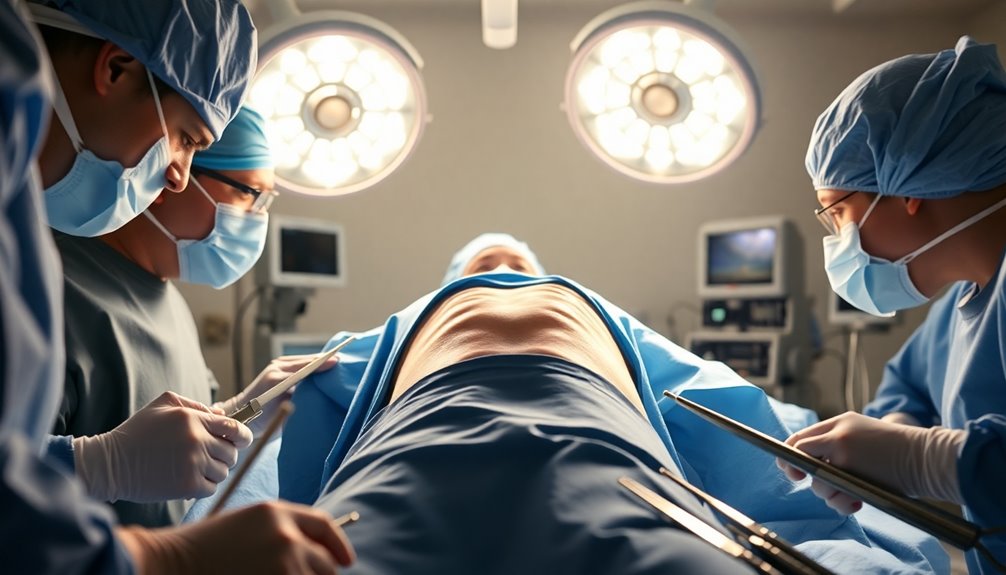 surgical procedures during laparotomy