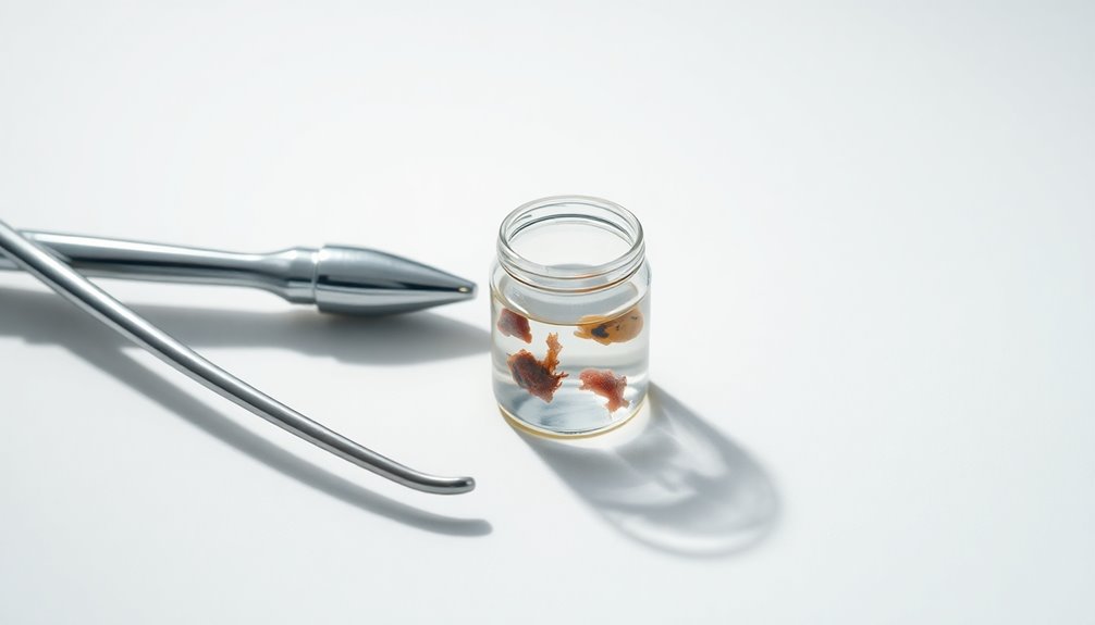 tissue retention during curettage