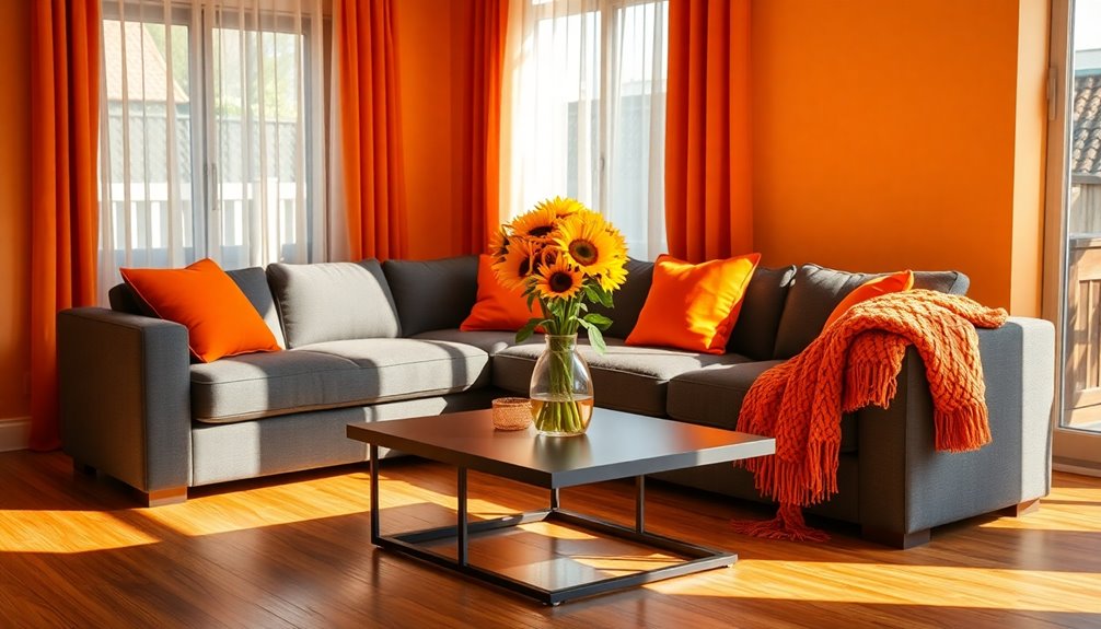vibrant orange meets charcoal