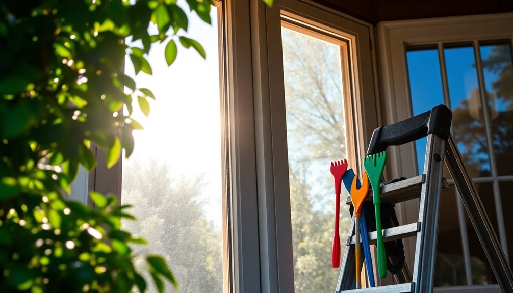 wash outside glass surfaces