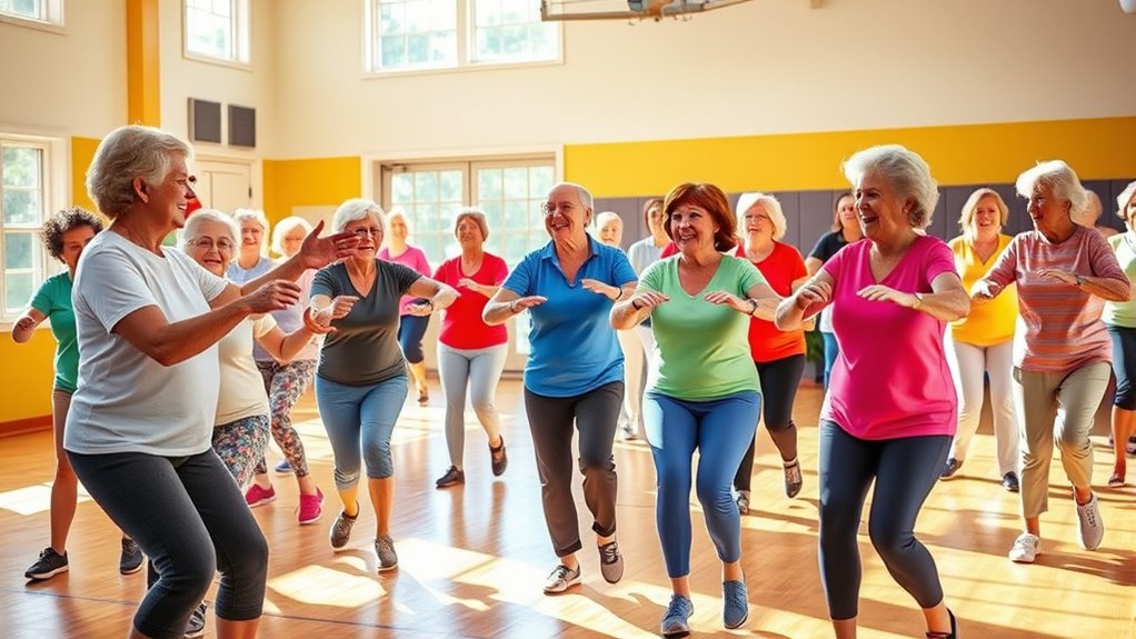 diverse group fitness options
