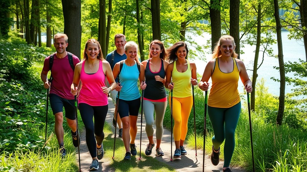 fitness activity with poles
