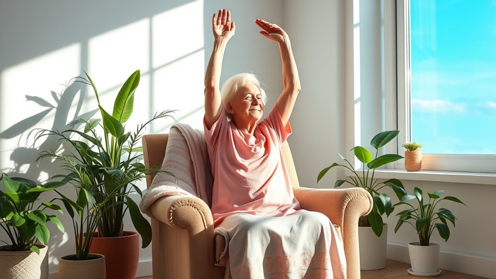gentle chair yoga stretches
