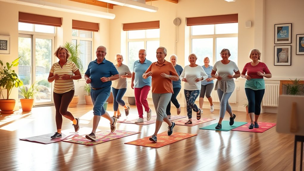 indoor exercise promotes senior health