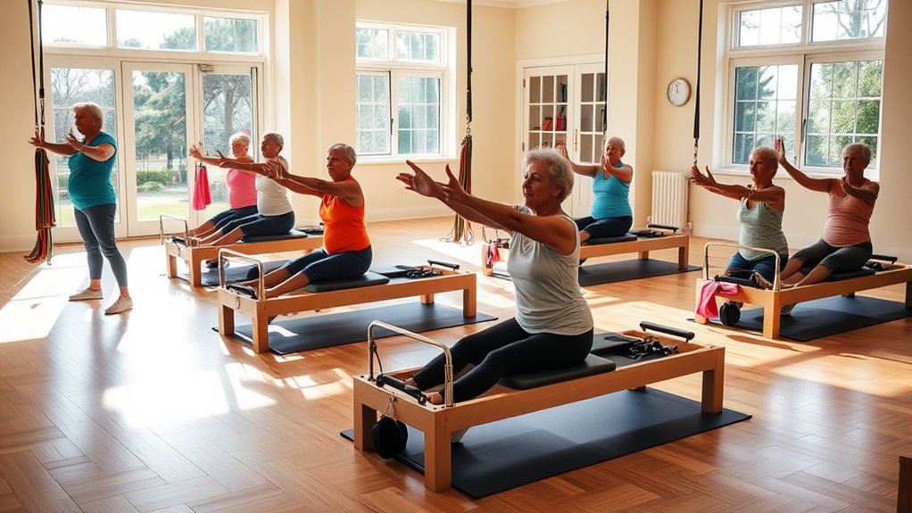 pilates equipment enhances flexibility
