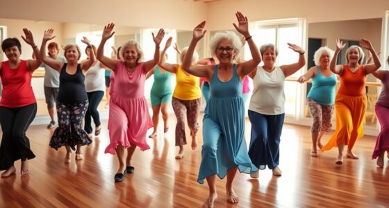 seniors enjoy fitness dancing