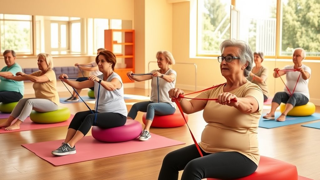 strengthening core and legs