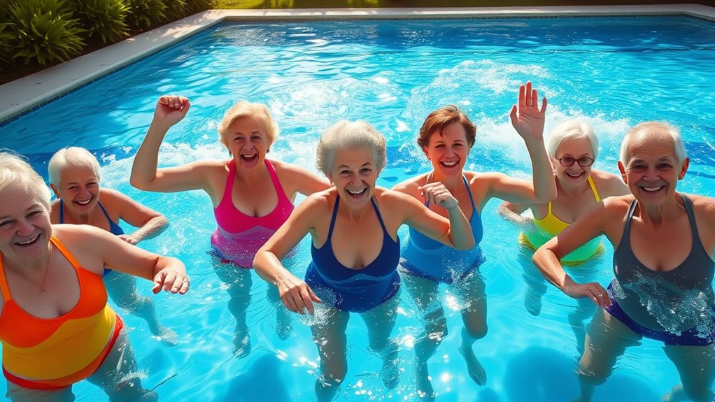 water aerobics enhances senior health