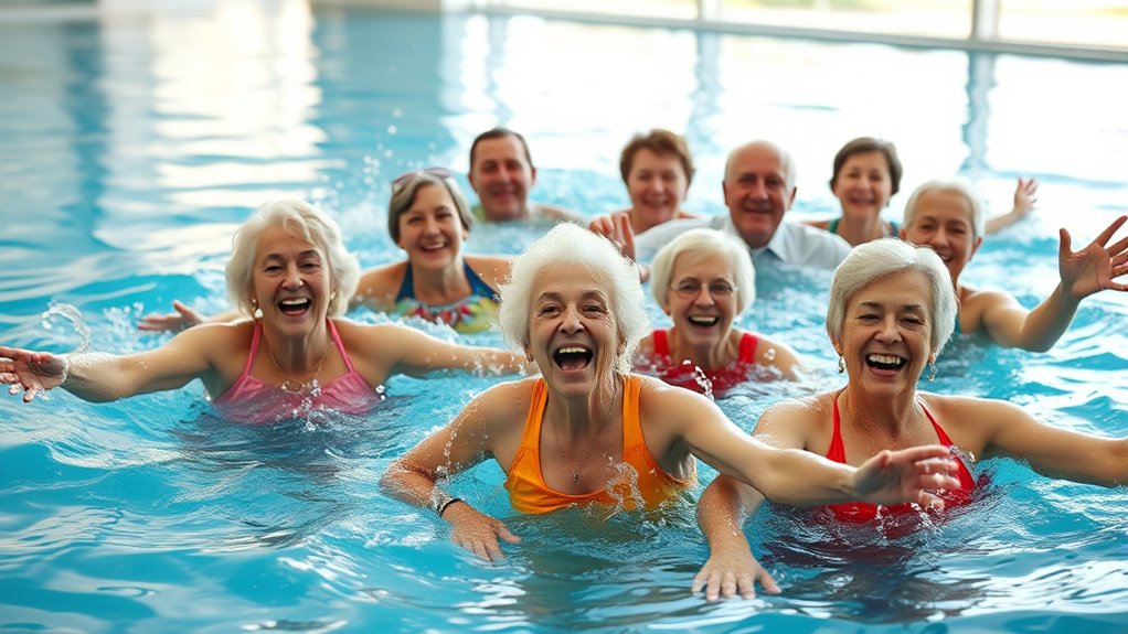water aerobics promotes heart health