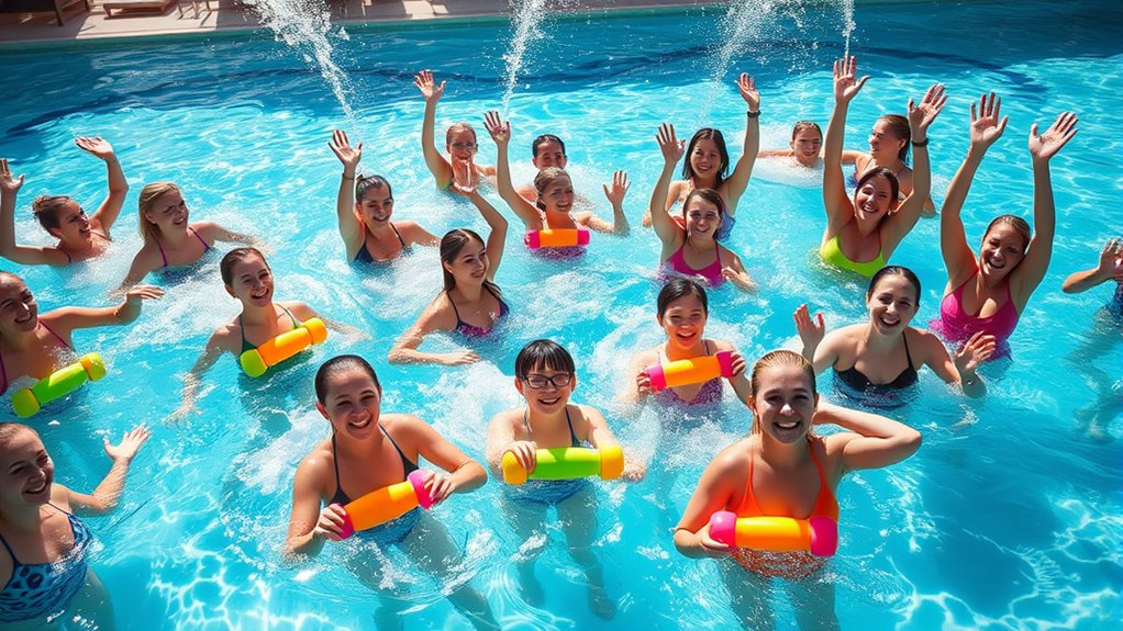 water based dance fitness class