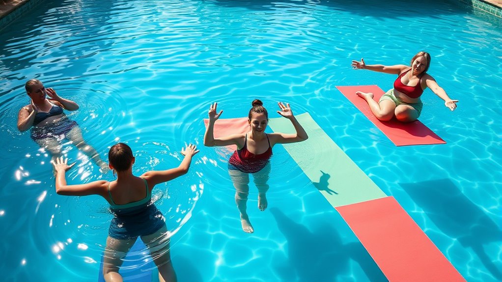 water based yoga practice