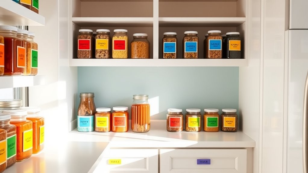 color coded labels improve organization