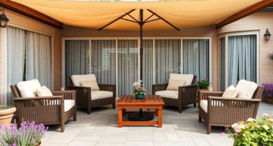 comfortable seating with shade