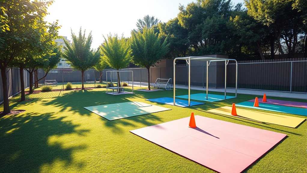 creating a secure outdoor workout area