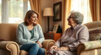 discussing assistance with seniors