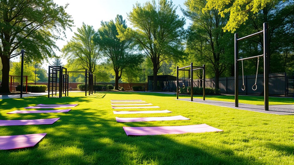 safe outdoor fitness space