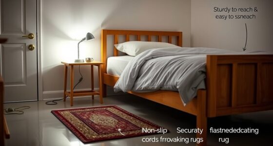 secure bedroom environment at night