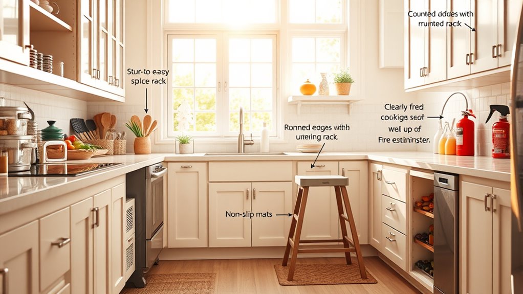 senior friendly kitchen organization
