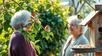 seniors enjoy backyard birdwatching
