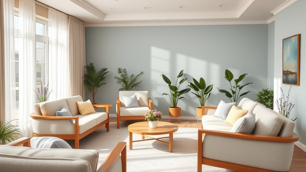 soothing colors promote calm